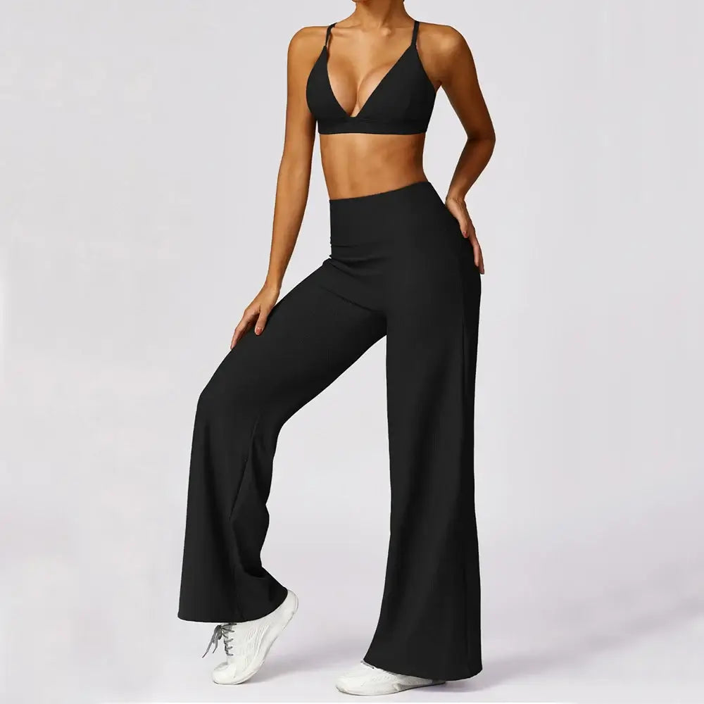 Women Ribbed Breathable Sports Bra