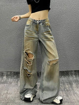 Ripped Retro Y2K High Waist Jeans