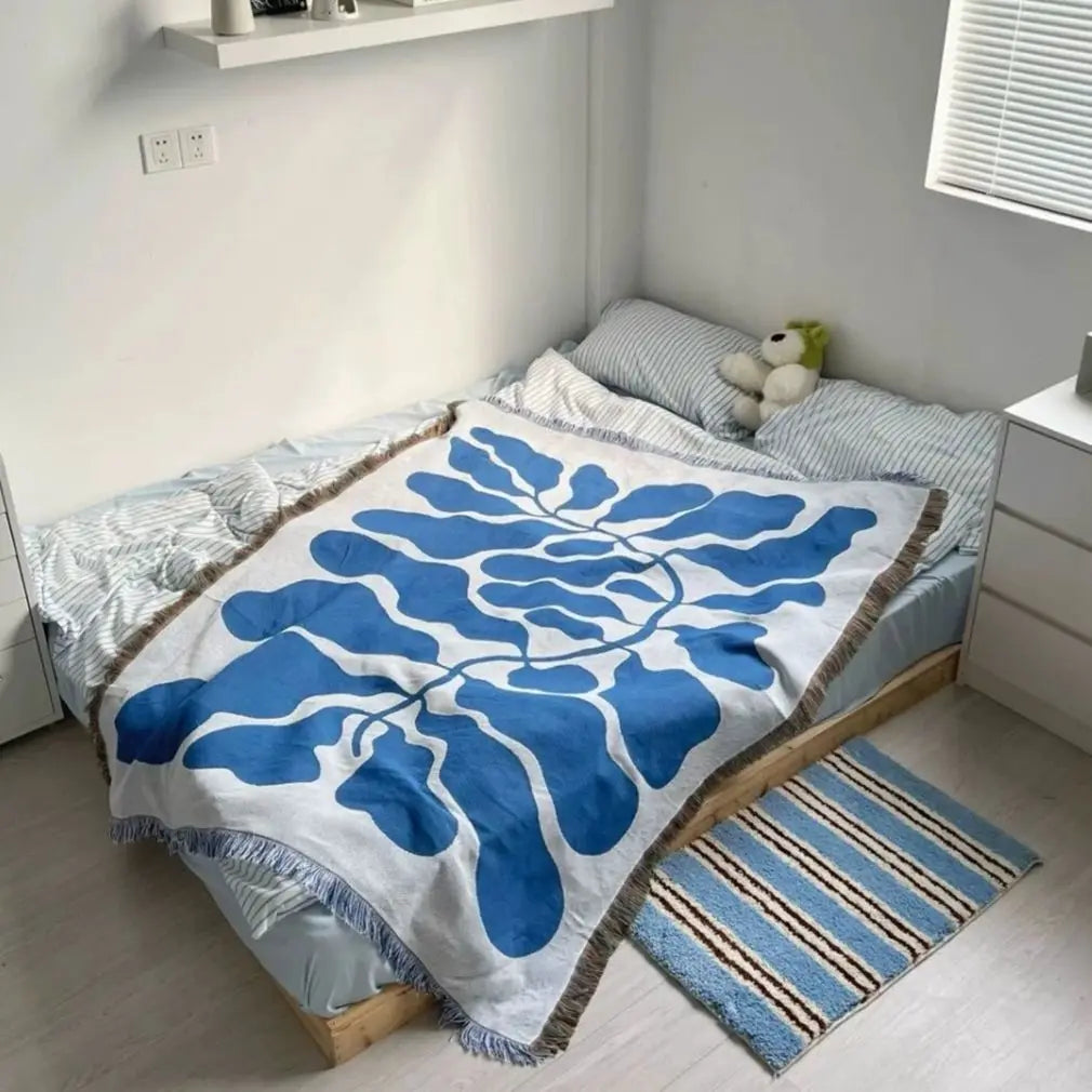 England Blue Sofa Blanket