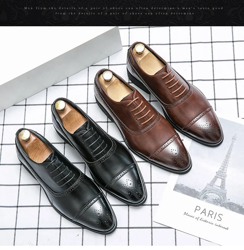 Men’s Red Sole Brogue Dress Shoes