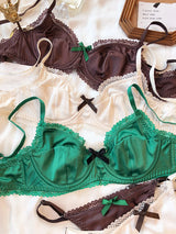 Women Ice Silk Push Up Set