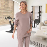 Waffle Knit Nursing Sweater Hoodie