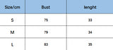 Size chart for LaceMuse vintage spaghetti strap top, including bust and length measurements in centimeters.