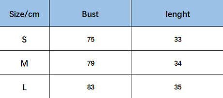 Size chart for LaceMuse vintage spaghetti strap top, including bust and length measurements in centimeters.