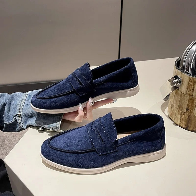 Women Loafers – Retro British Style Slip-On Flats 2025