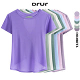 Women Open Back Crop Yoga Shirt