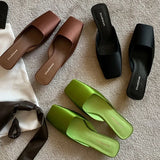 Women’s Satin Low Heel Mules