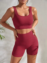 Women Seamless Ribbed Yoga Set