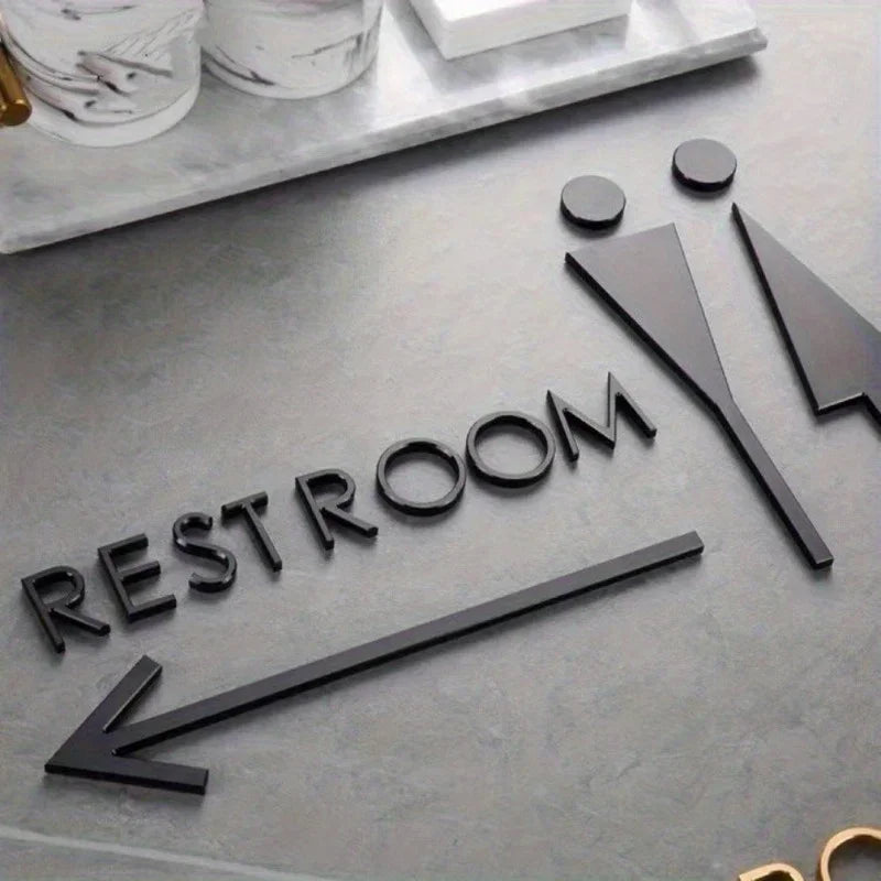 Luxury Acrylic Washroom Sign