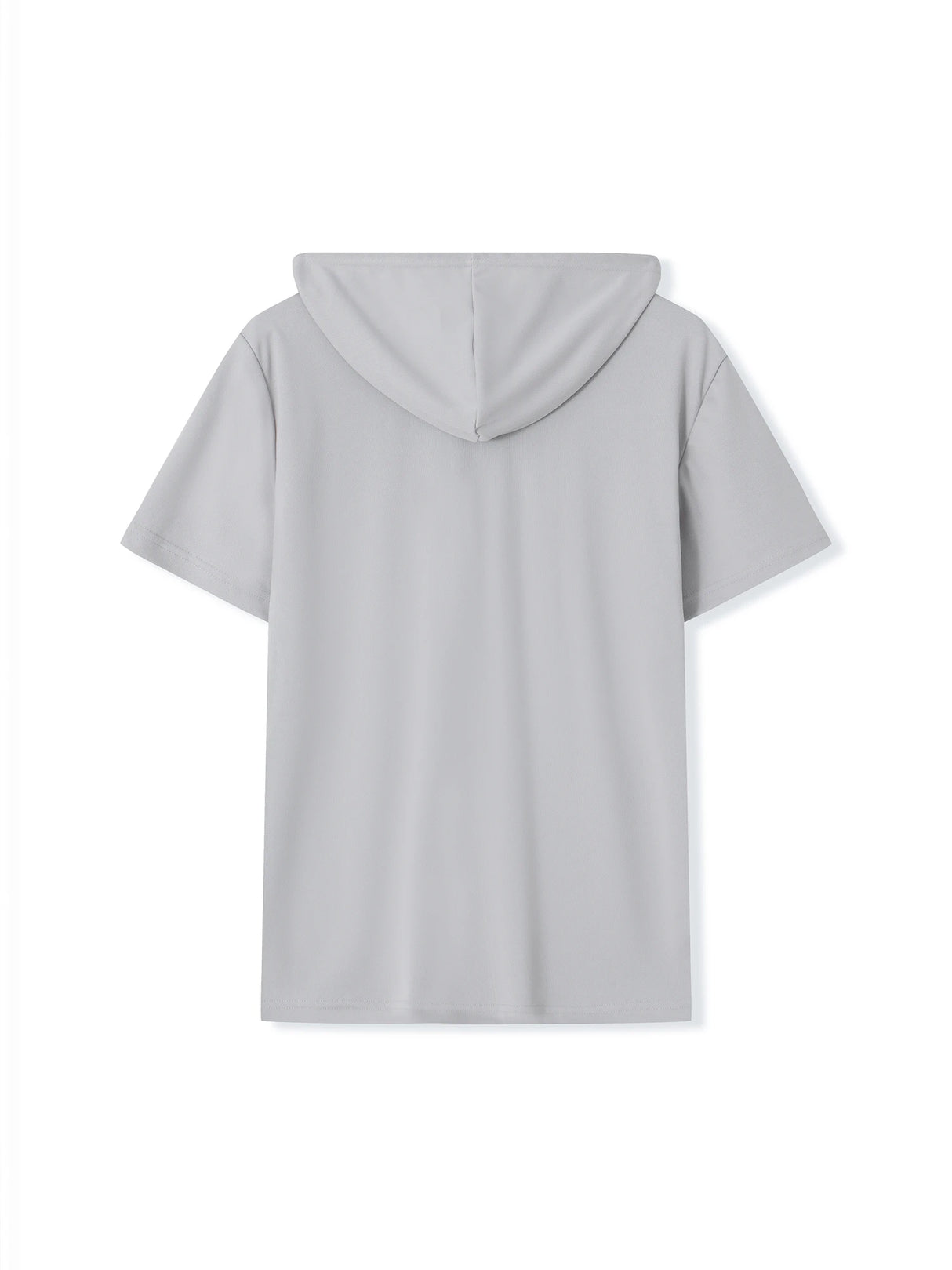 Men Short Sleeve Zip Hoodie
