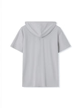 Men Short Sleeve Zip Hoodie