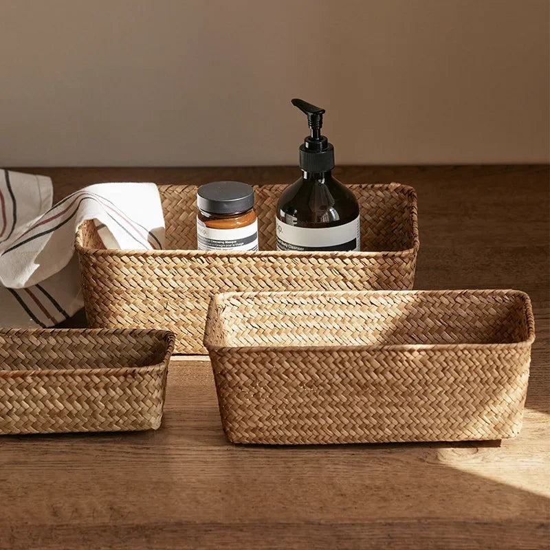 Woven Rectangular Storage Basket