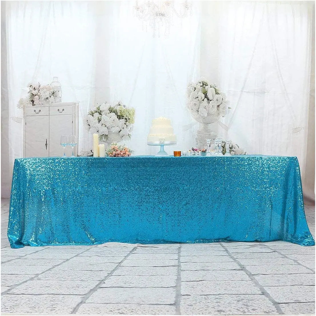 Sequin Rose Gold Tablecloth