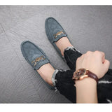 Men Solid Color Big Size Loafers