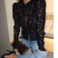 Lace Bloom Embroidered Puff Sleeve Blouse
