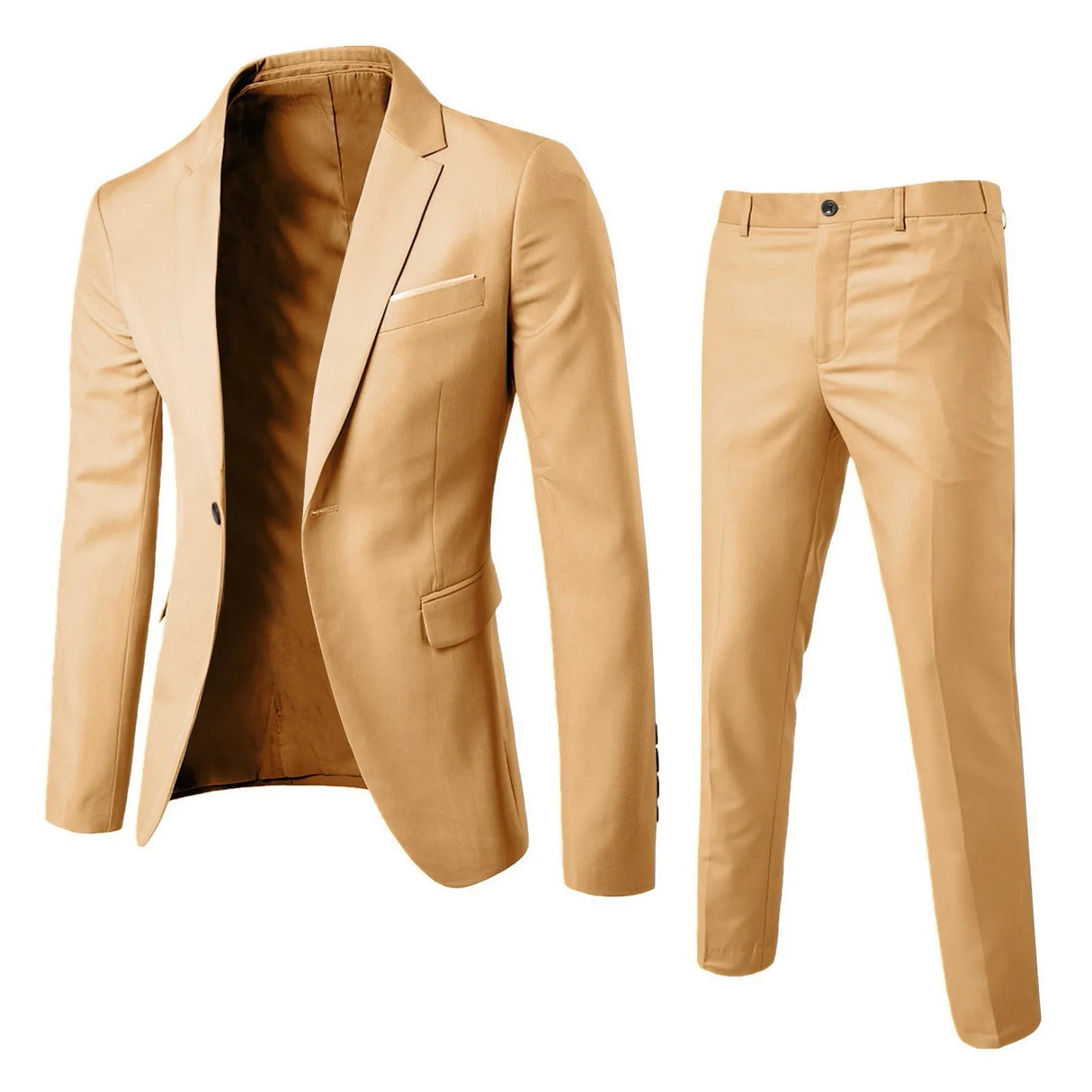 Men Slim Fit Business 2-Piece Suit