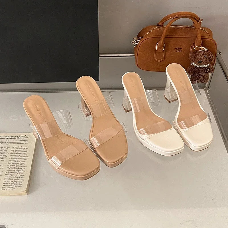 Clear Open Toe Platform Mules – Summer 2025
