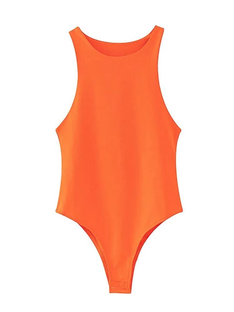 Women Solid Bodycon Club Bodysuit