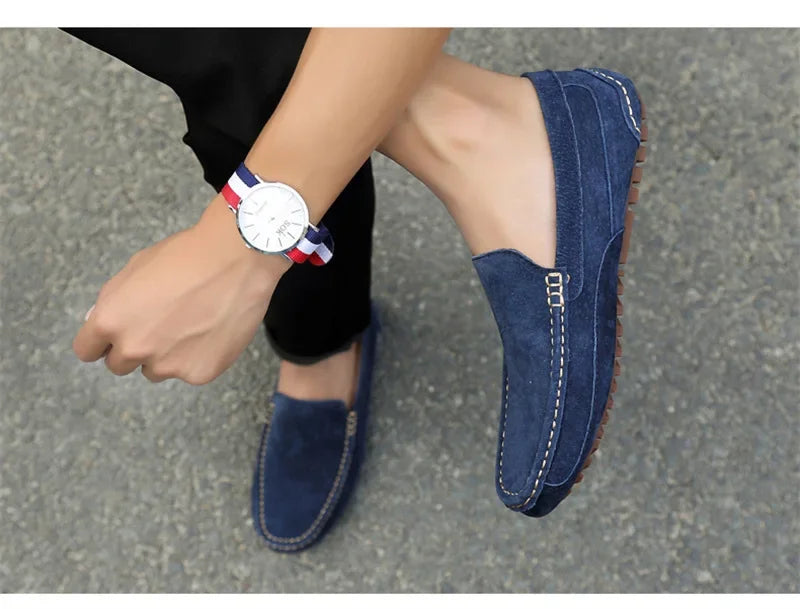 Men’s 2025 Luxury Suede Boat Loafers