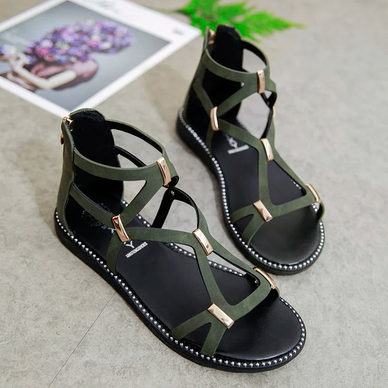 Women Soft Sole Flat Sandals Lightweight Shoes