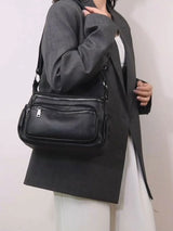 Structured Leather Crossbody Bag