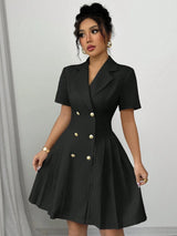 Women's Double Breasted Midi Dress