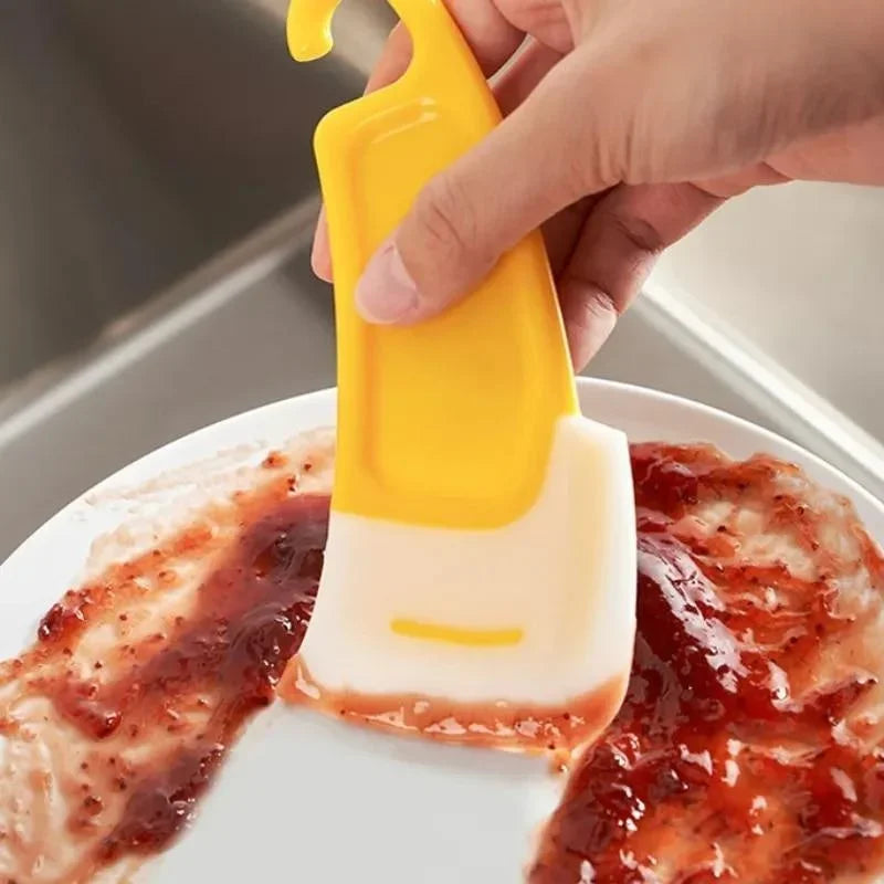 Kitchen Pan & Dish Cleaning Scraper – Soft Blade Brush