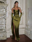 Midnight Satin Slip Gown