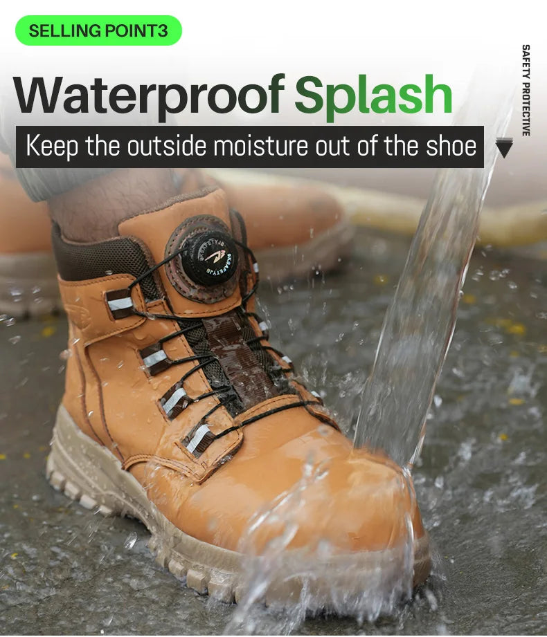 Men Waterproof Safety Work Boots