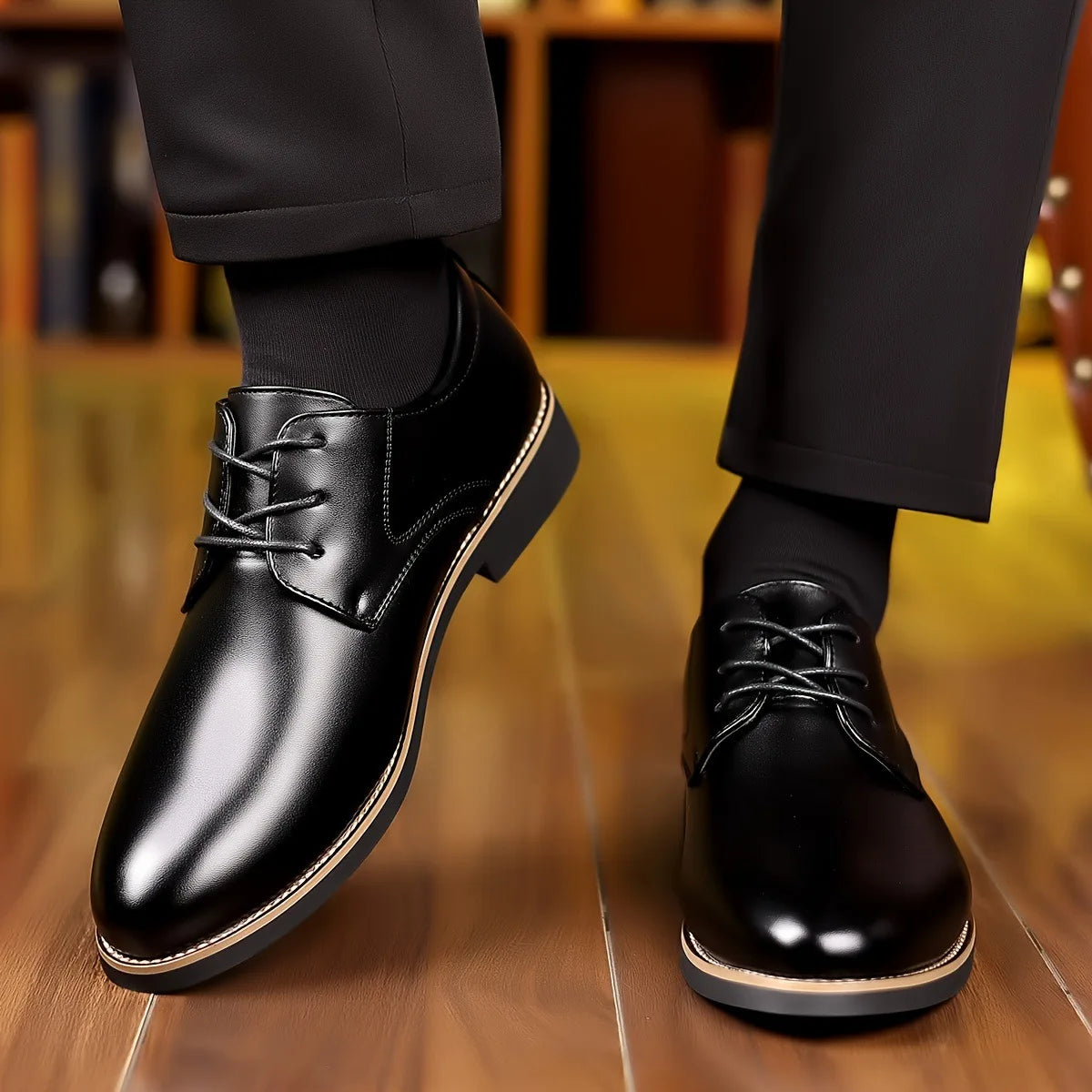 Men Large Size Derby Shoes