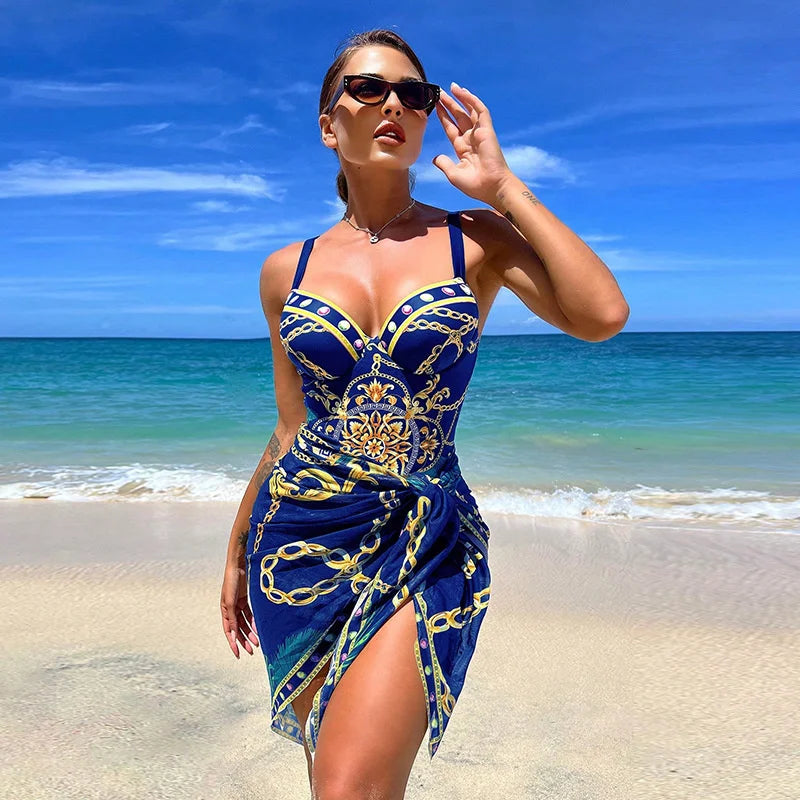 Printed Push-Up Swimsuit