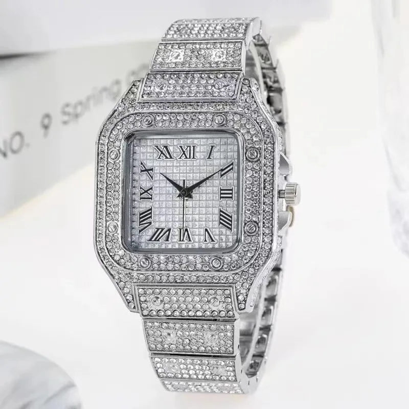 Luxury Rhinestone Gold Unisex Watch