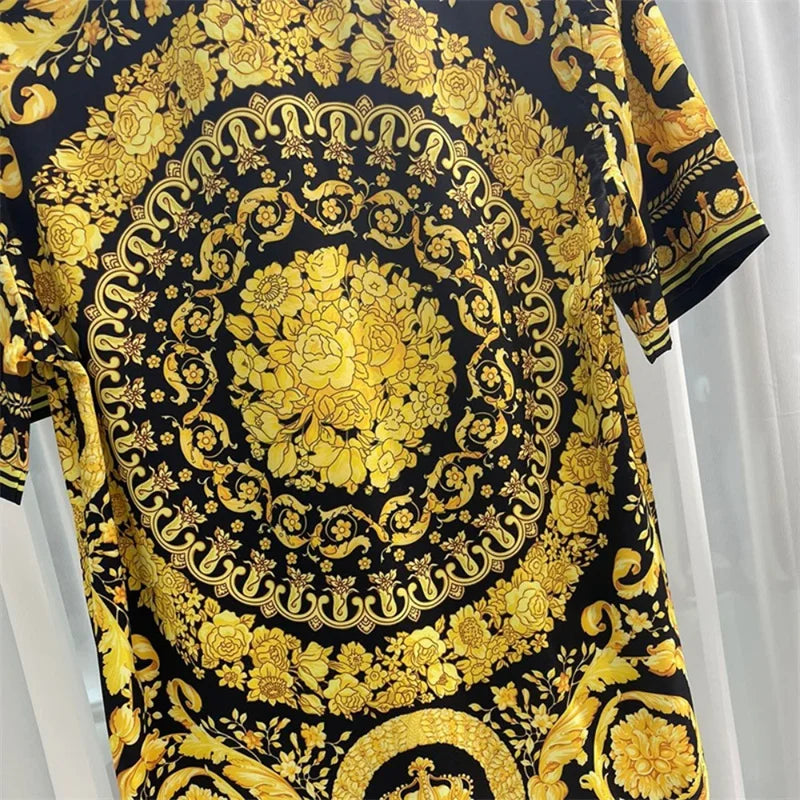 Men Silk Button Down Shirt