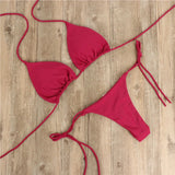 Halter Triangle Bikini Set