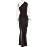 Luxe One-Shoulder Satin Gown
