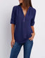 Luna Deep V-Neck Chiffon Blouse