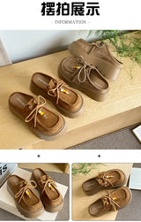 Women’s Retro Platform Half-Slipper Loafers