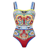 Vintage Print One Piece
