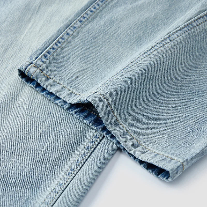 Women Vintage Cotton Wide Leg Jeans