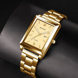 Luxury Square Gold Quartz Couple Watches