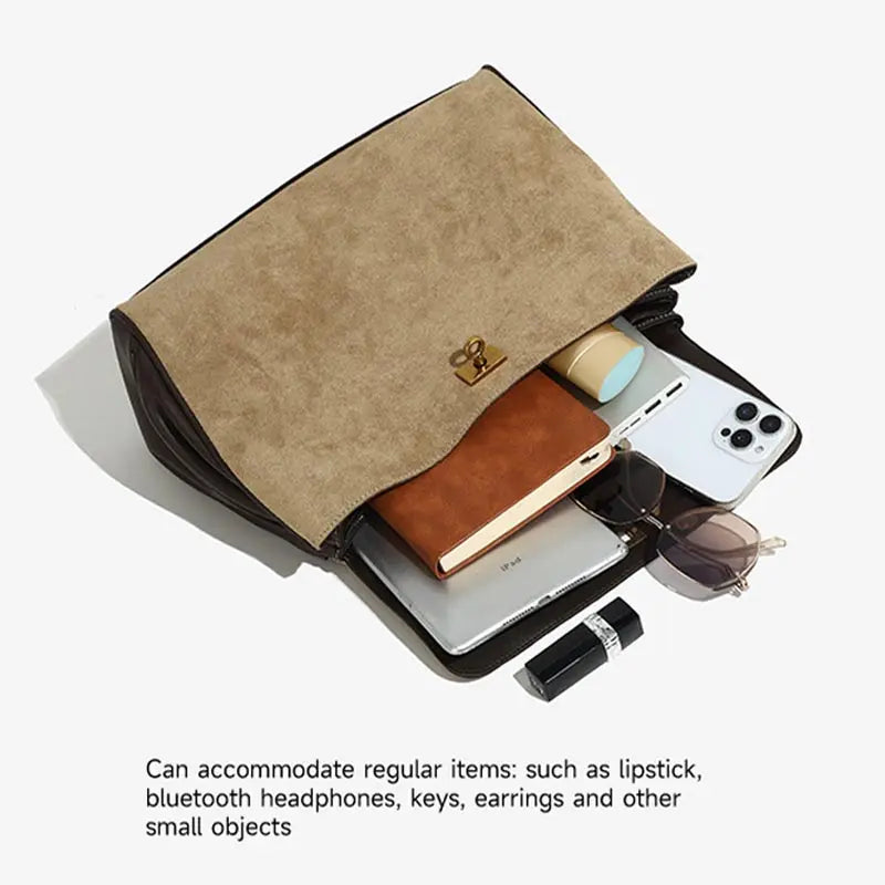 Frosted Leather Shoulder Bag