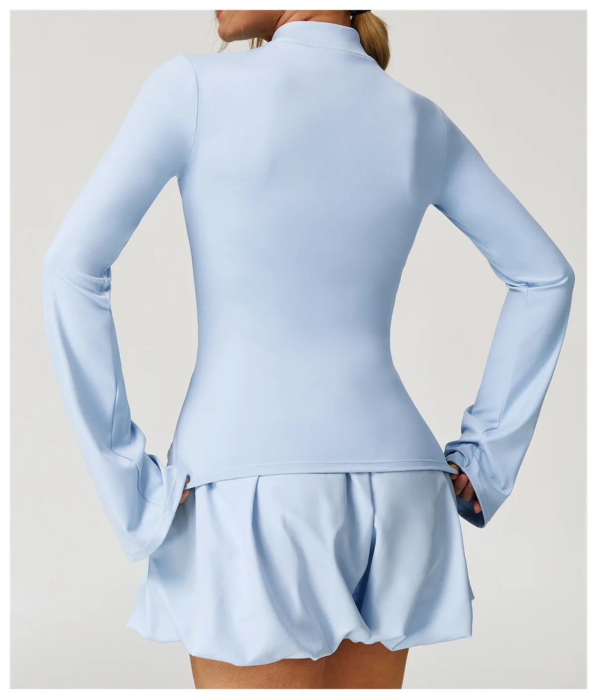 Women's Standing Collar Long Sleeve Yoga Jacket – Summer Training Top