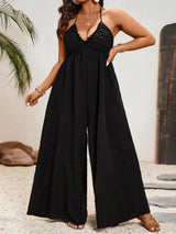 Women Plus Size Halter Neck Jumpsuit