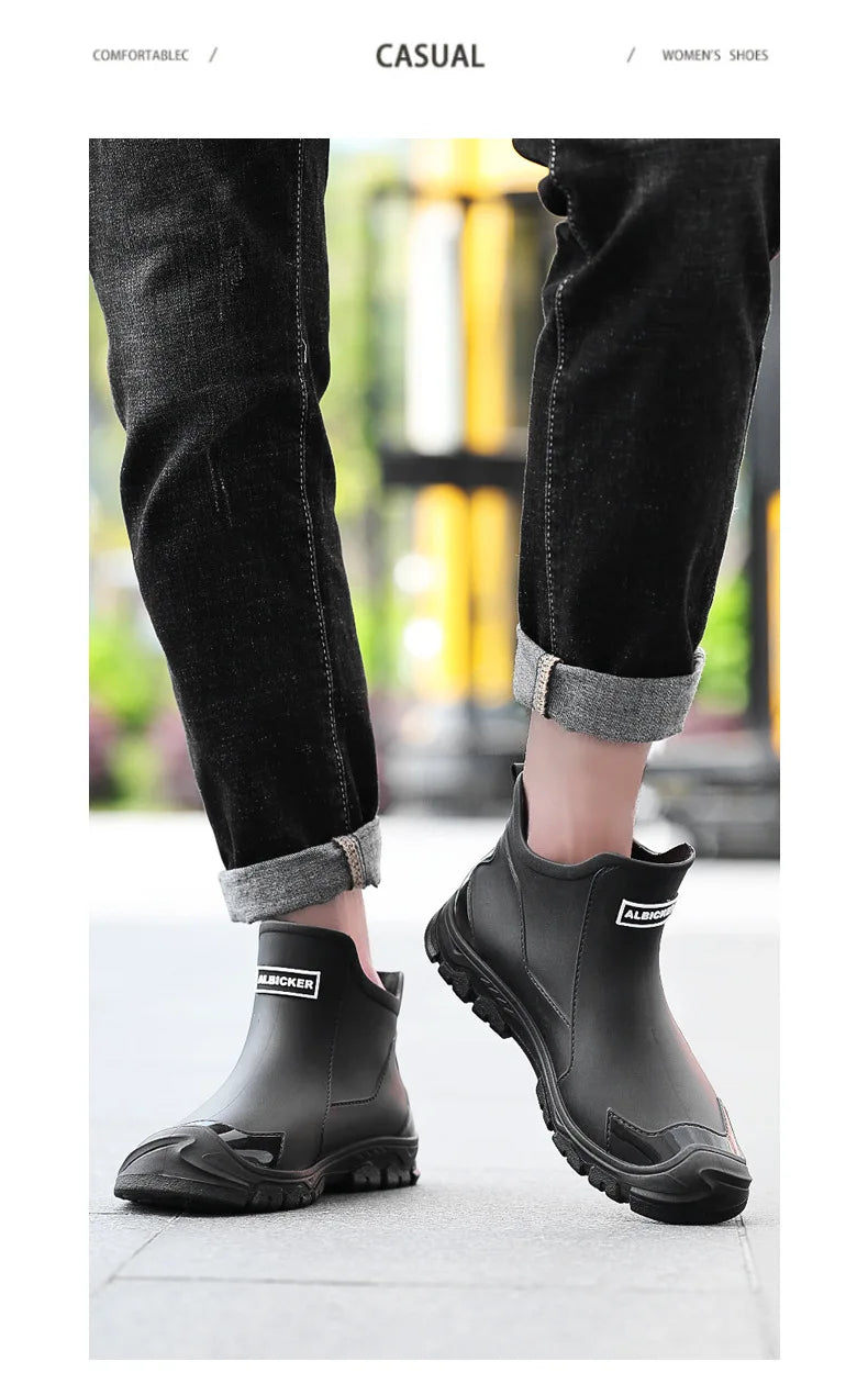 Men Waterproof Rain Boots