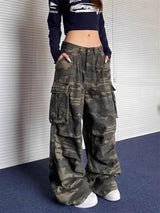 Women Camouflage Cargo Capri Shorts