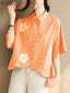 Harper Checked Lapel Blouse