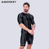 Women Satin Glossy Bodysuit Jumpsuit