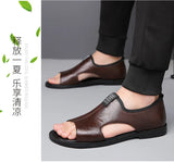 Men’s Leather Summer Beach Sandals 2025