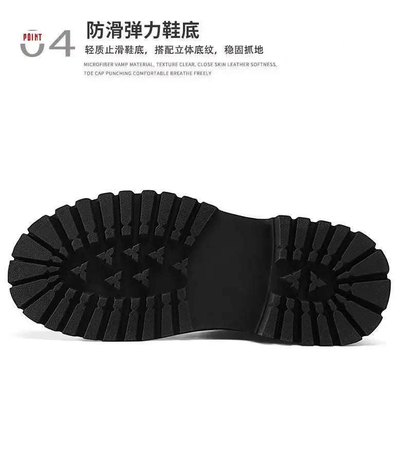 Men’s Autumn Waterproof Mid-Top Leather Boots