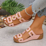 Thick-Soled Wedge Slippers – Large Size 2025